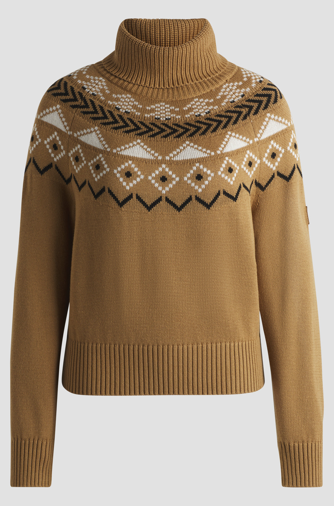 BOSS EQUESTRIAN ANUK KNITWEAR JUMPER NORWAY CAMEL