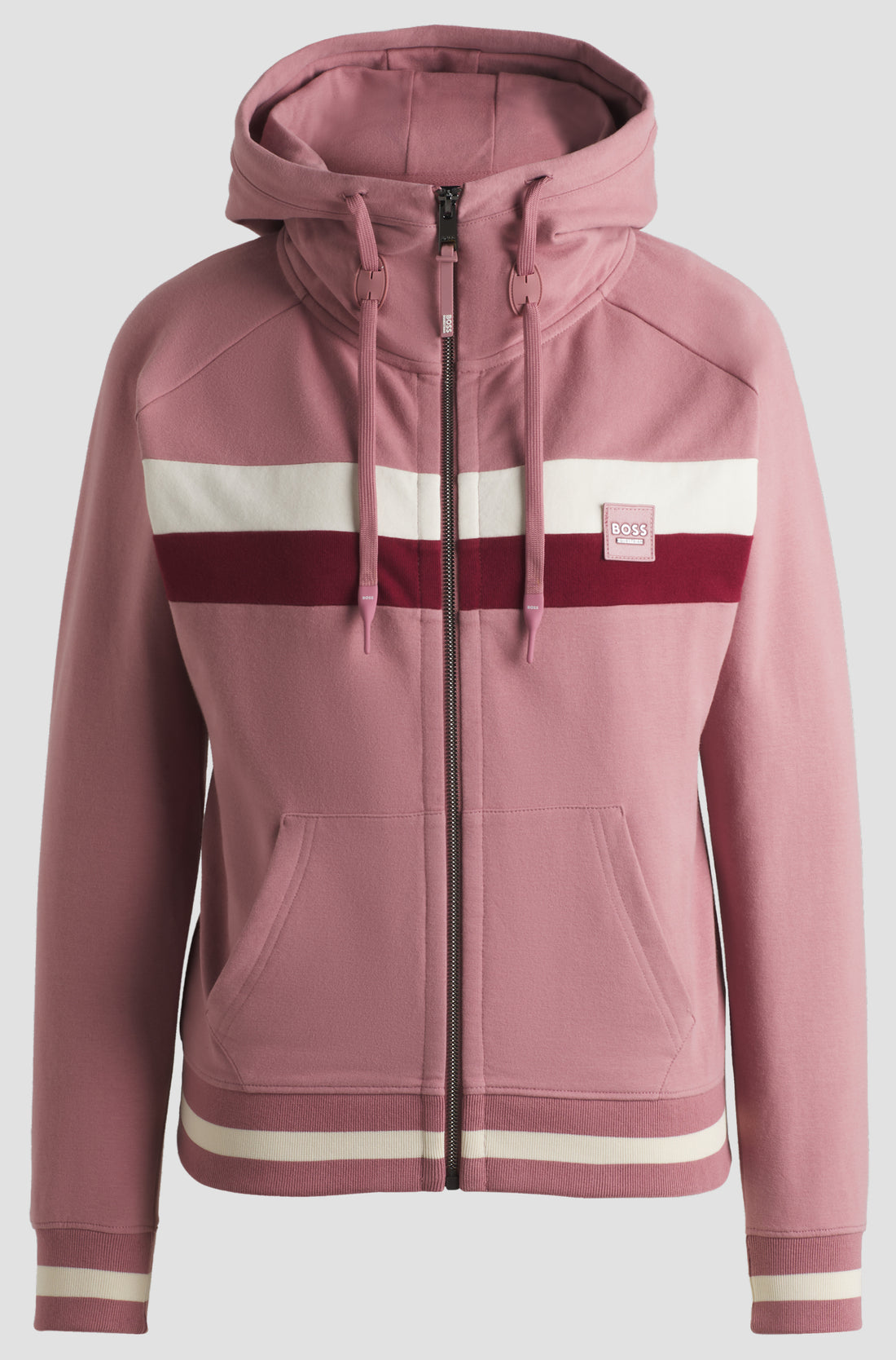 BOSS EQUESTRIAN RIVA ZIP HOODIE ROSE HAZE