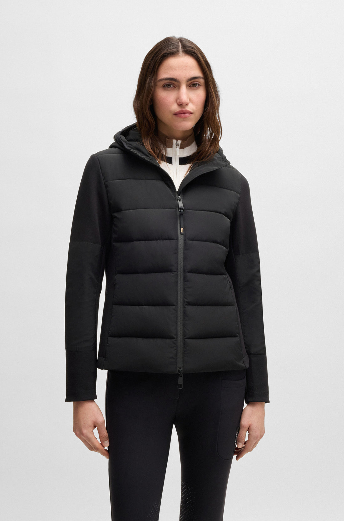 BOSS EQUESTRIAN JESSY PUFFER HYBRID JACKET BLACK