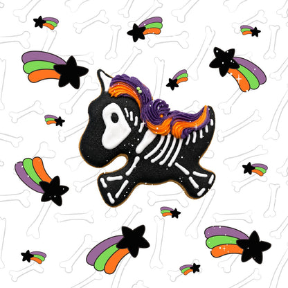 Candy Horse Halloween Iced Cookie SKELECORN - Limited Edition
