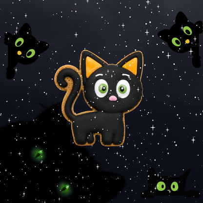 Candy Horse Halloween Iced Cookie BLACK CAT - Limited Edition
