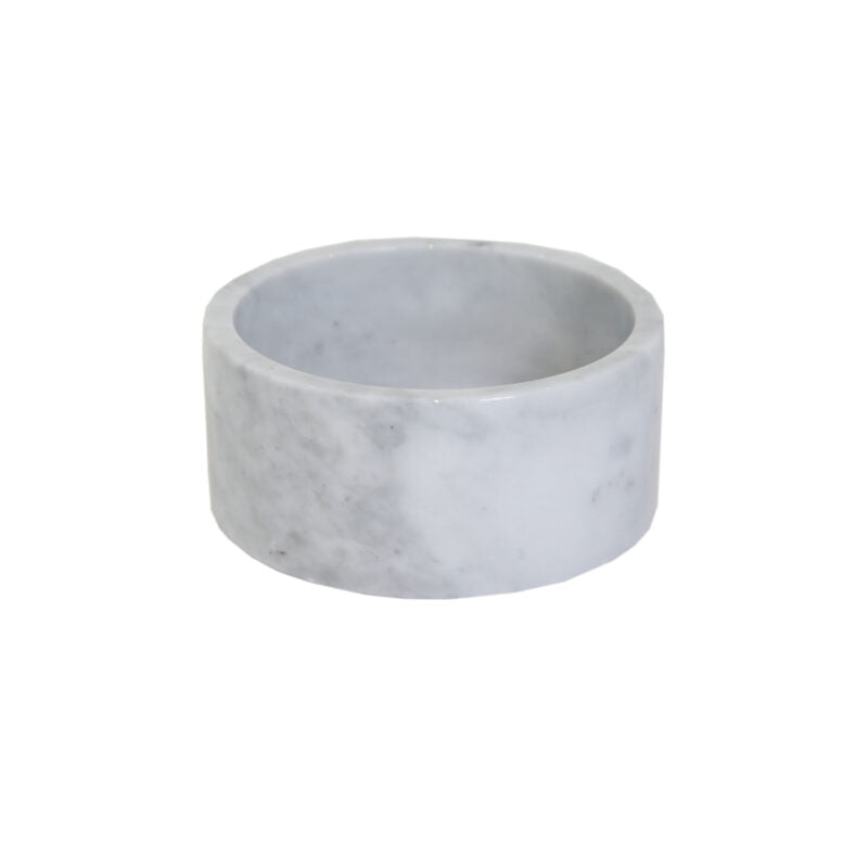 Kentucky Marble Dog Bowl - White/Grey