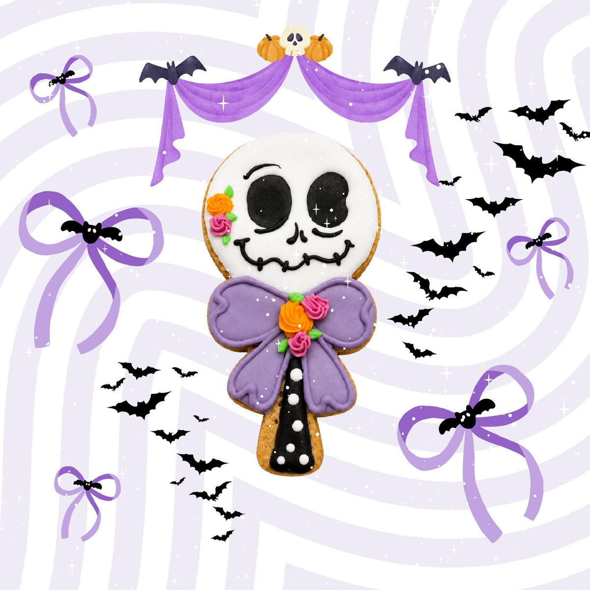 Candy Horse Halloween Iced Cookie SKELETON - Limited Edition