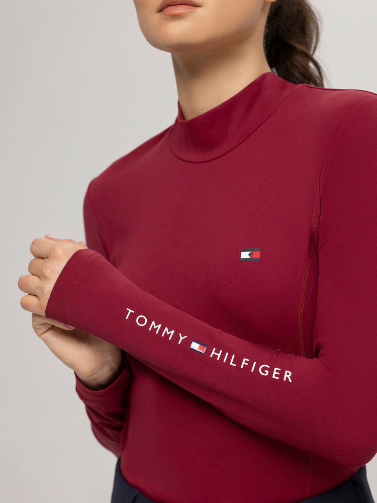 Tommy Hilfiger Equestrian High Neck Base-Layer - Rouge