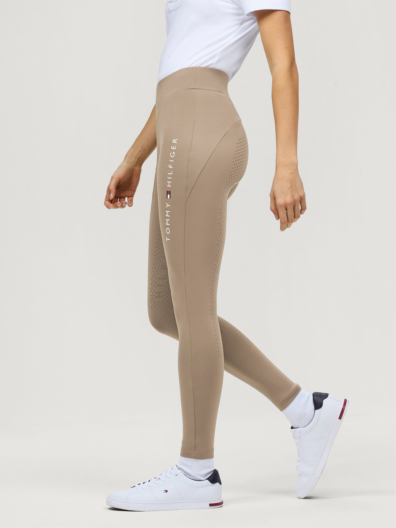 Tommy Hilfiger Equestrian Elmira All-Year Full Grip Leggings  BEIGE