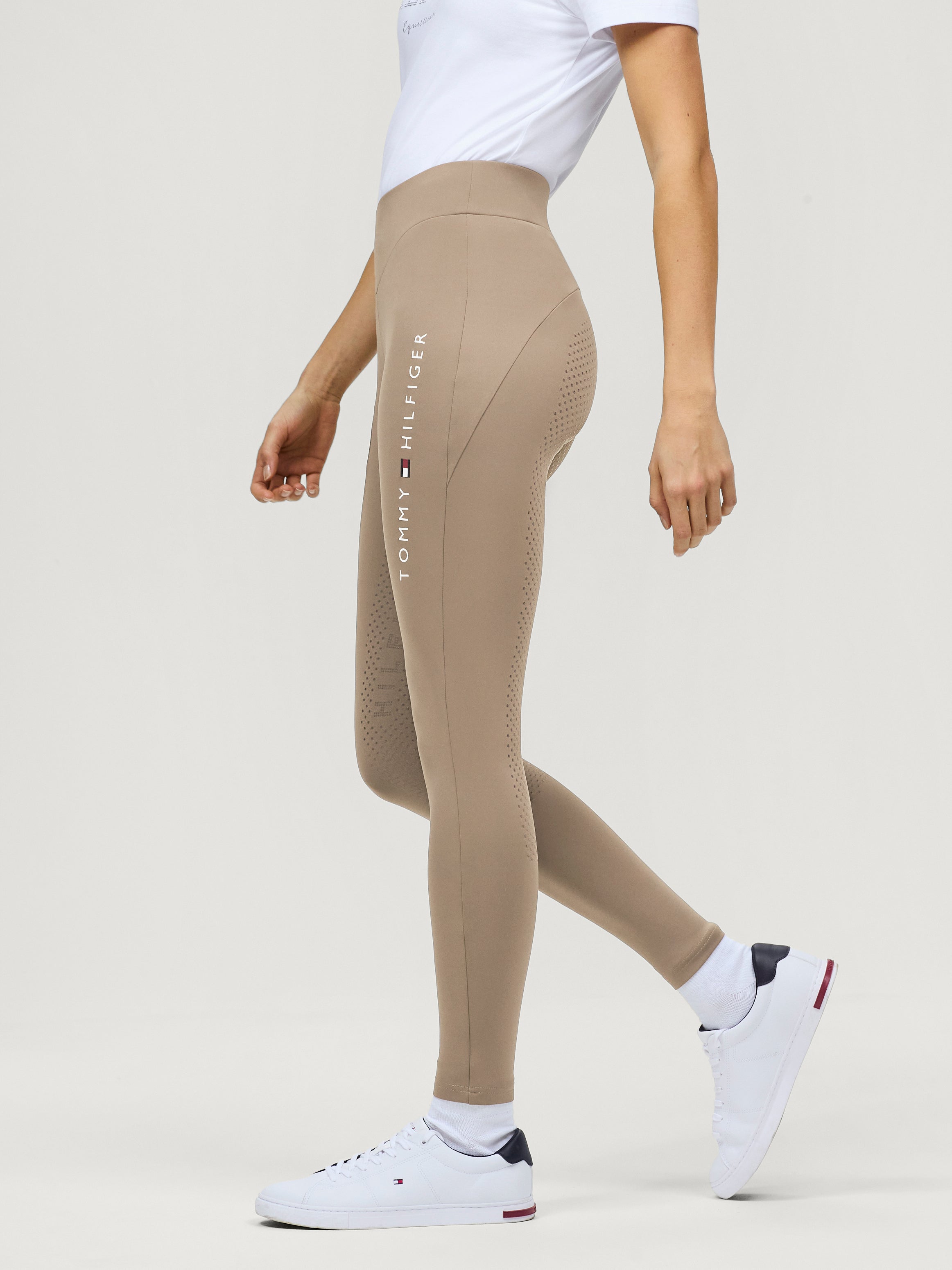 Tommy Hilfiger Equestrian Elmira All-Year Full Grip Leggings  BEIGE