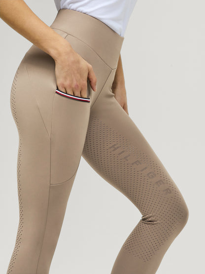 Tommy Hilfiger Equestrian Elmira All-Year Full Grip Leggings  BEIGE