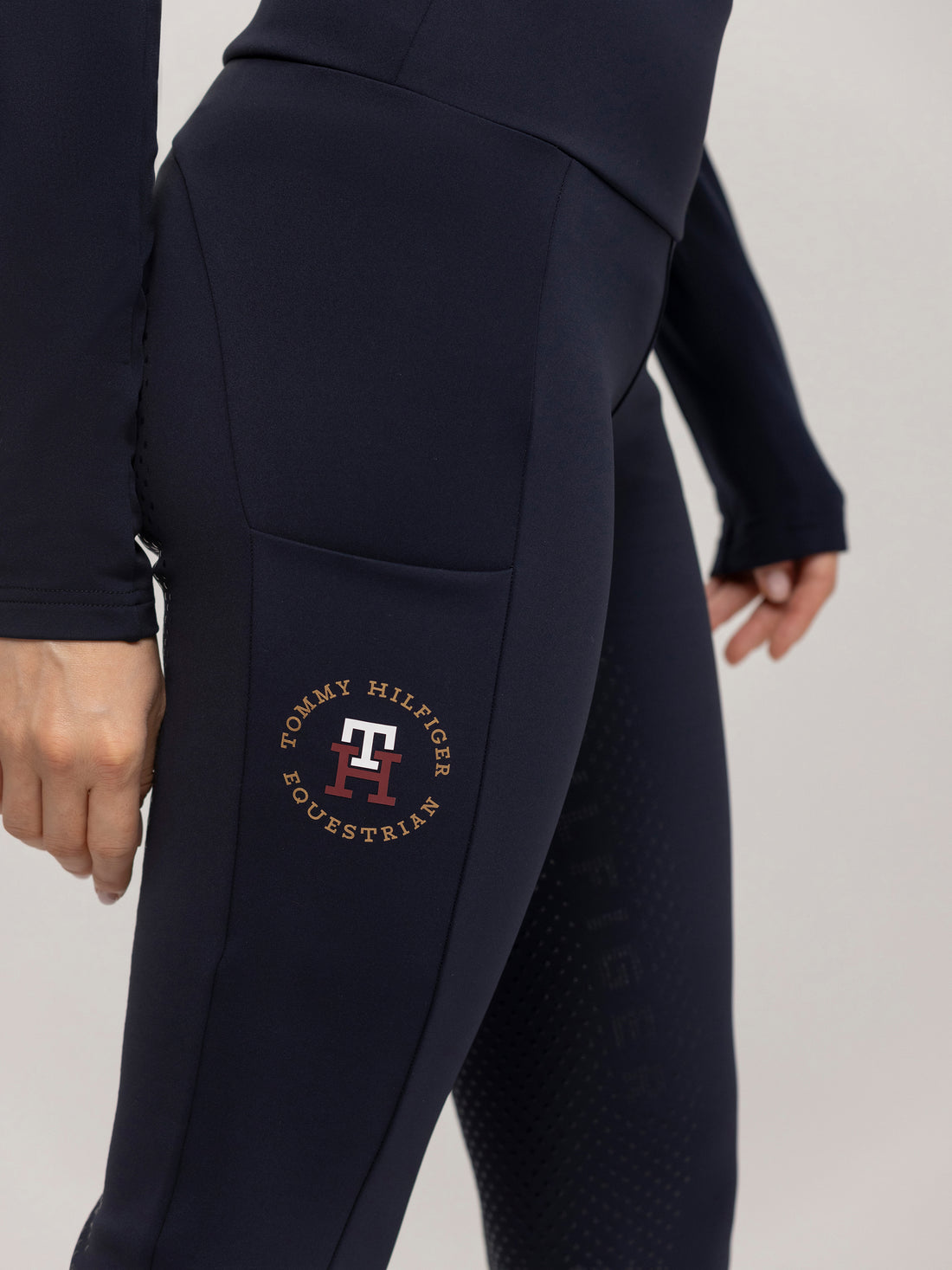 Tommy Hilfiger Equestrian Delaware Highwaist Full Grip Leggings DESERT SKY