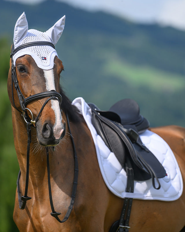 Tommy Hilfiger Equestrian Liberty Dressage Saddle Pad WHITE
