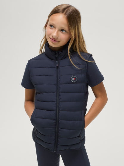 Tommy Hilfiger Equestrian Serano Quilted Vest Young Rider DESERT SKY