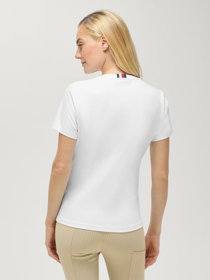 Tommy Hilfiger Equestrian Malibu Rhinestone T-Shirt OPTIC WHITE