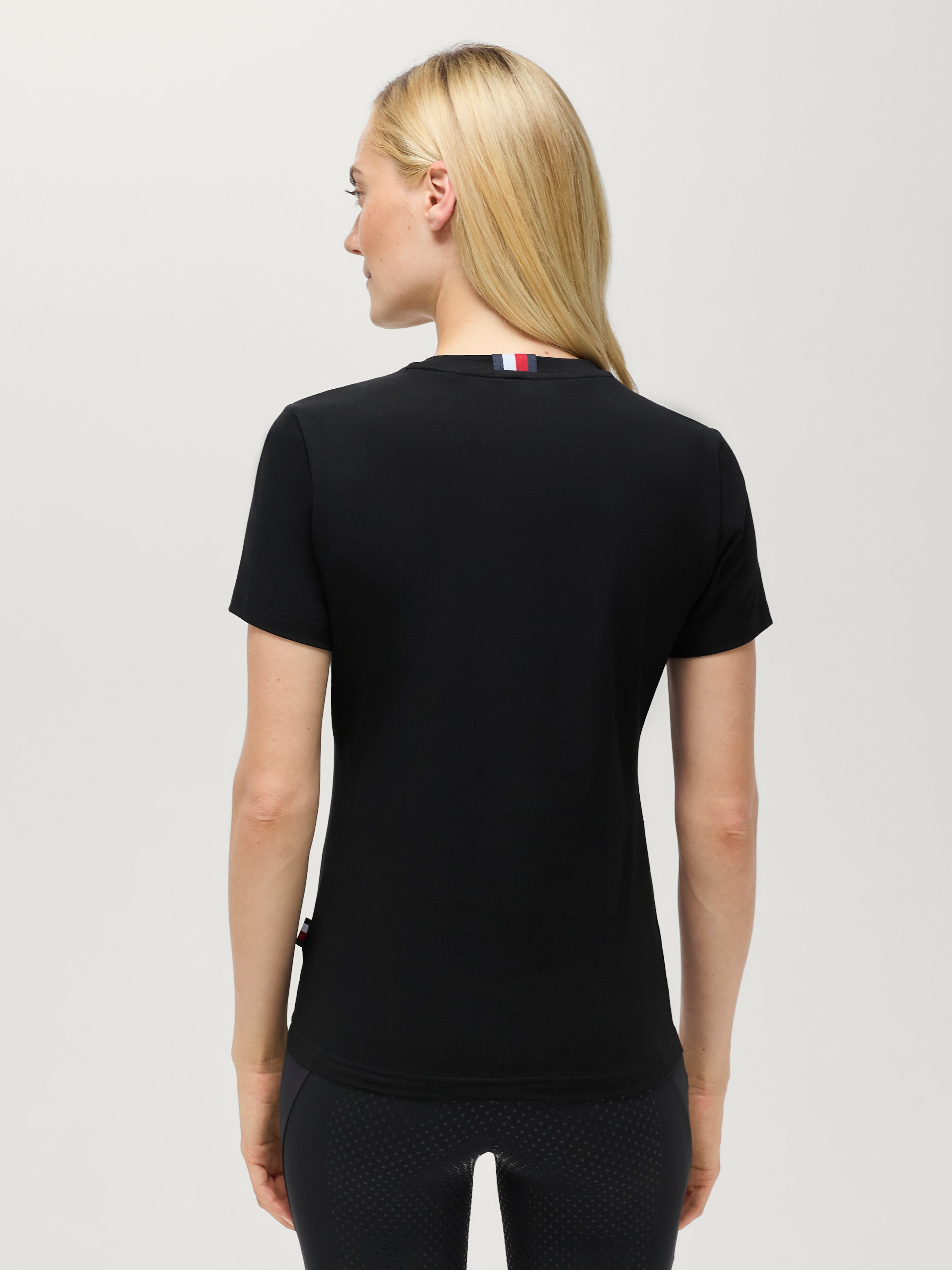Tommy Hilfiger Equestrian Malibu Rhinestone T-Shirt BLACK