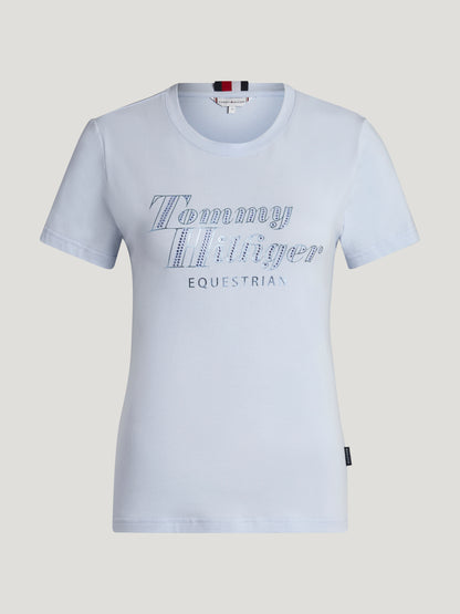 Tommy Hilfiger Equestrian Malibu Rhinestone T-Shirt SWEET BLUE