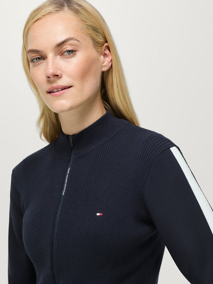Tommy Hilfiger Equestrian Mirada Knit Zipup DESERT SKY