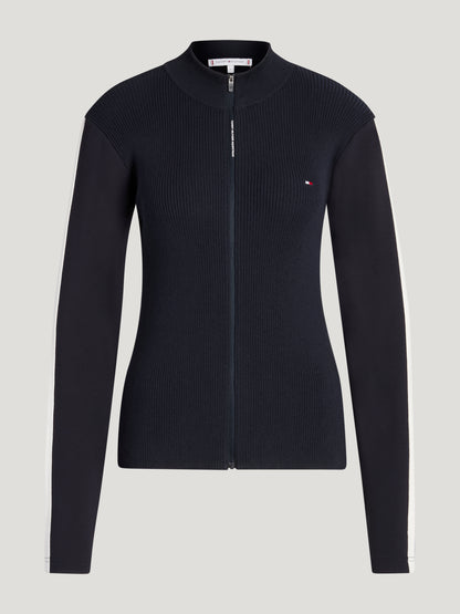 Tommy Hilfiger Equestrian Mirada Knit Zipup DESERT SKY