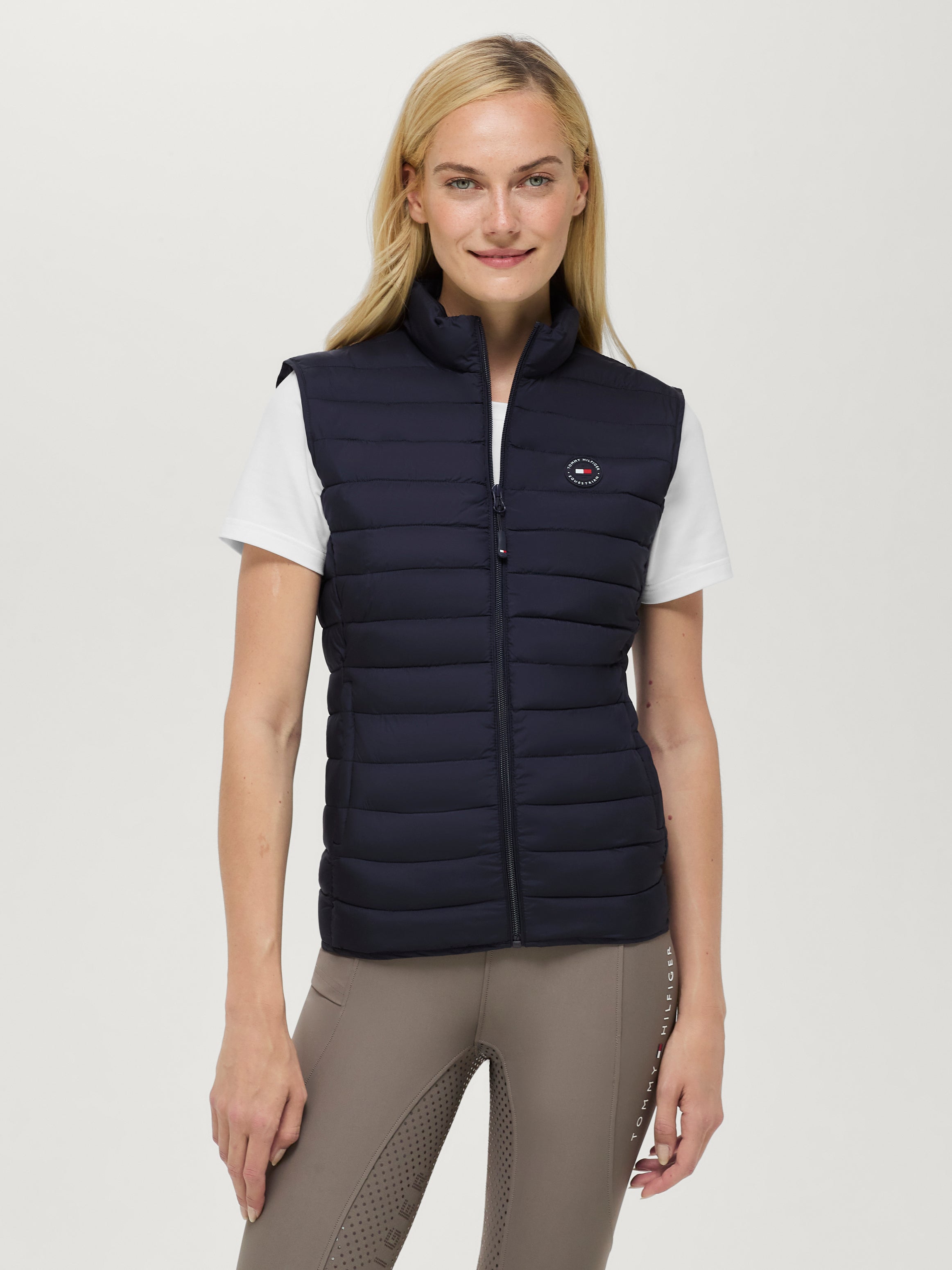 Tommy Hilfiger Equestrian Serano Quilted Vest DESERT SKY