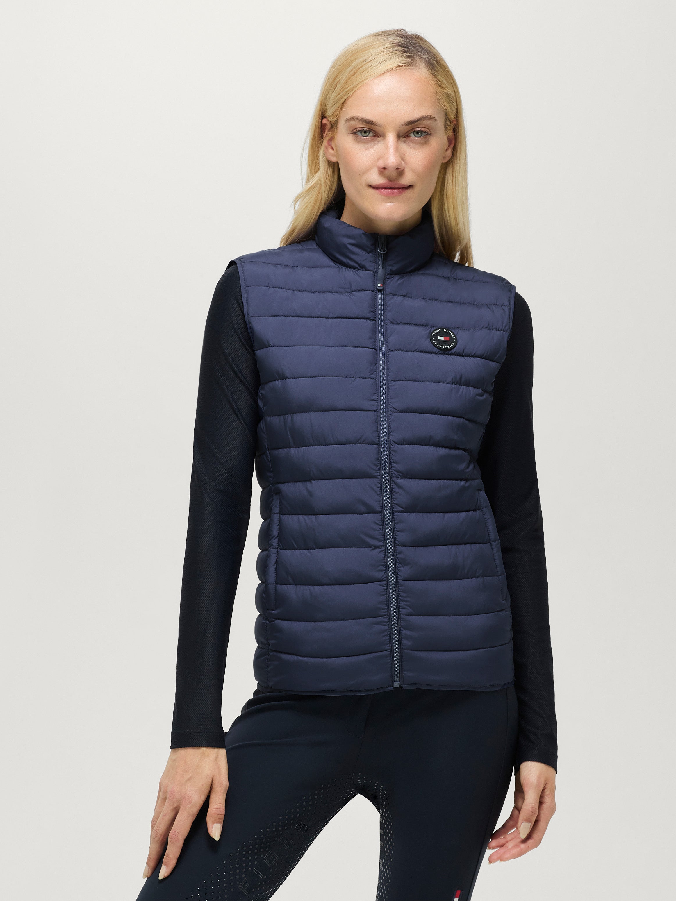 Tommy Hilfiger Equestrian Serano Quilted Vest FADED INDIGO