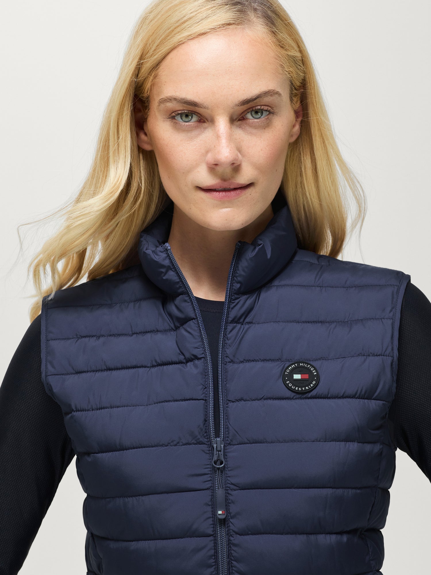 Tommy Hilfiger Equestrian Serano Quilted Vest FADED INDIGO