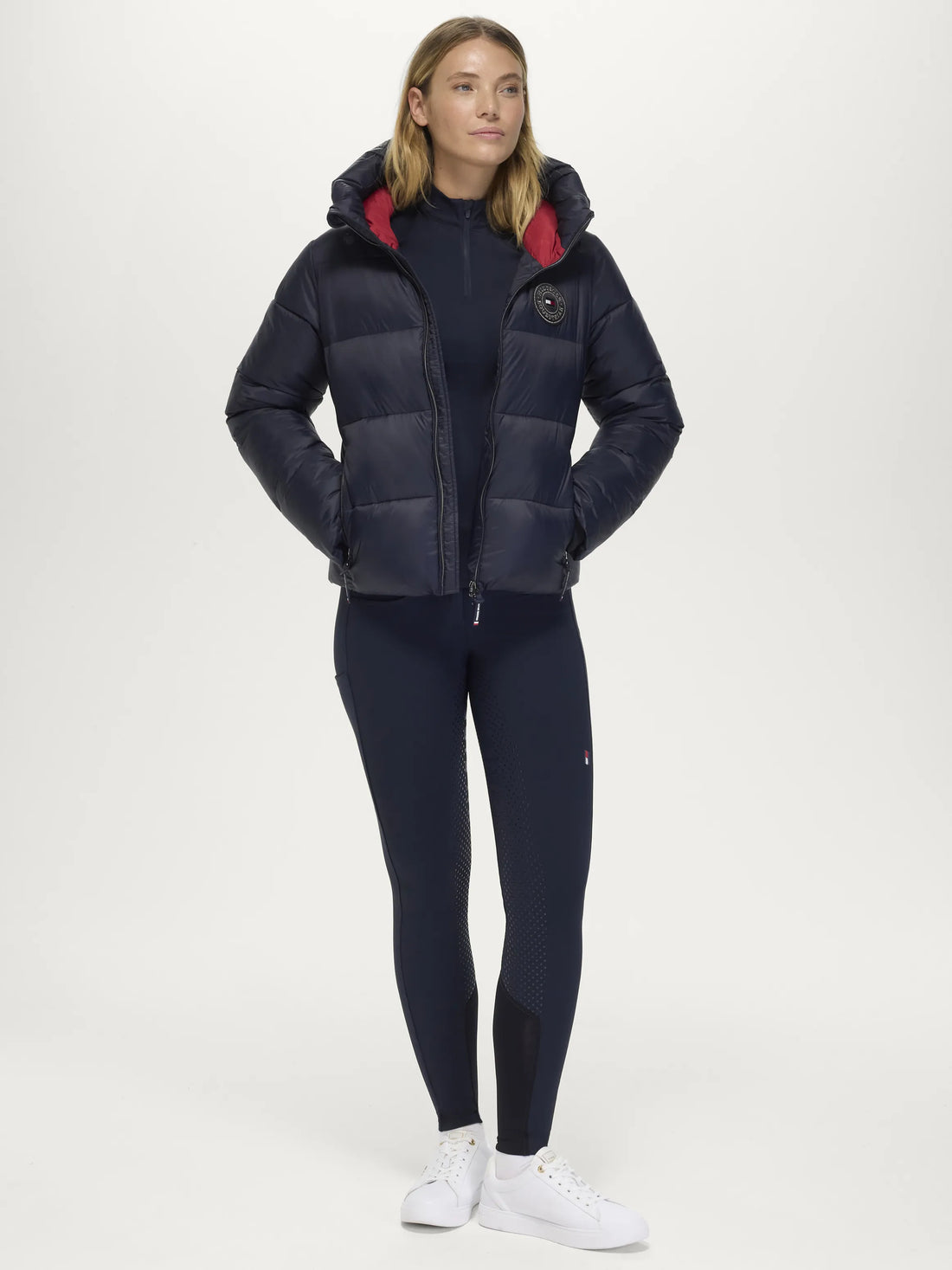 Tommy Hilfiger Equestrian Glendale Women Puffer Jacket DESERT SKY