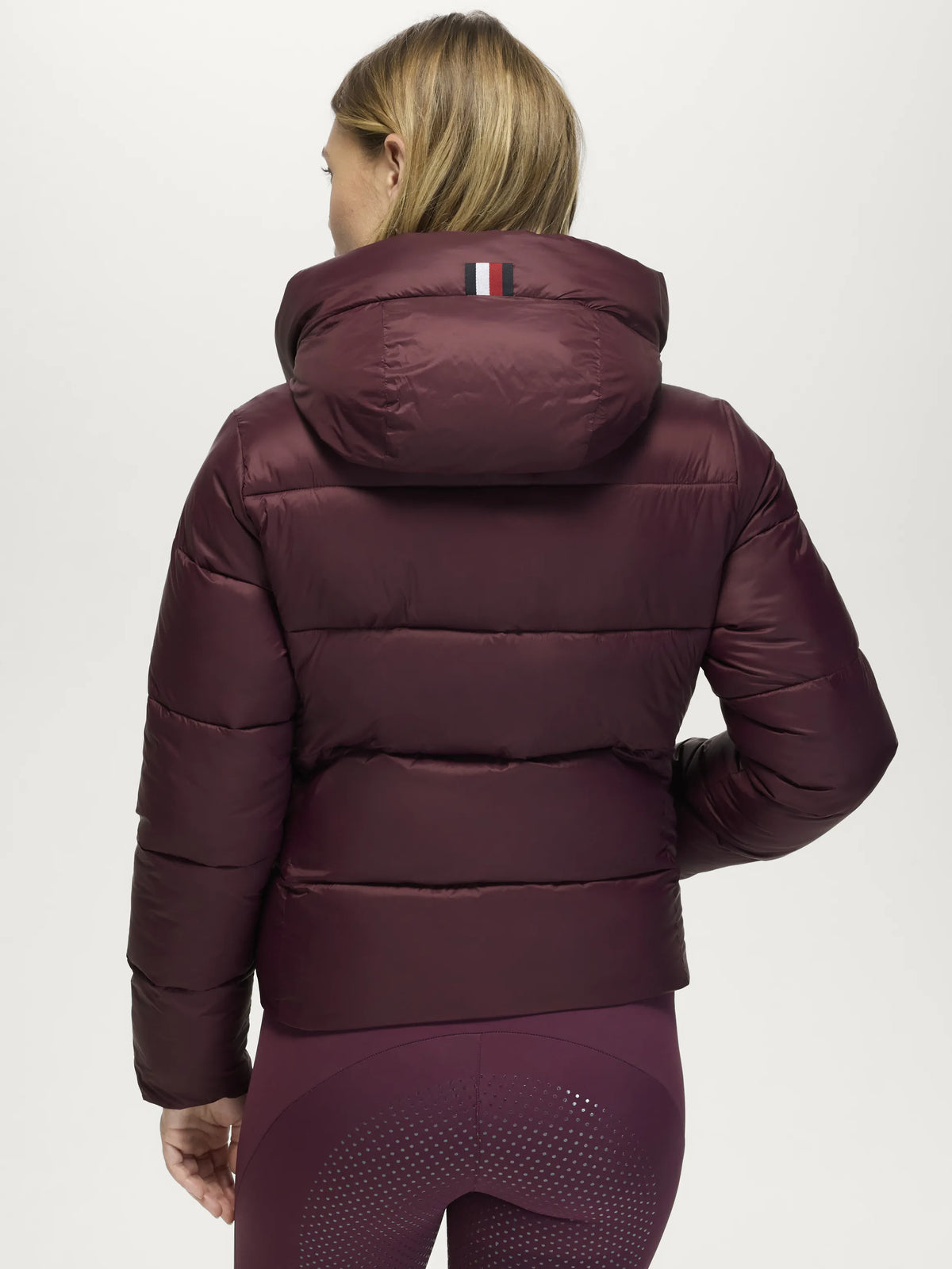Tommy Hilfiger Equestrian Glendale Women Puffer Jacket DEEP BURGUNDY