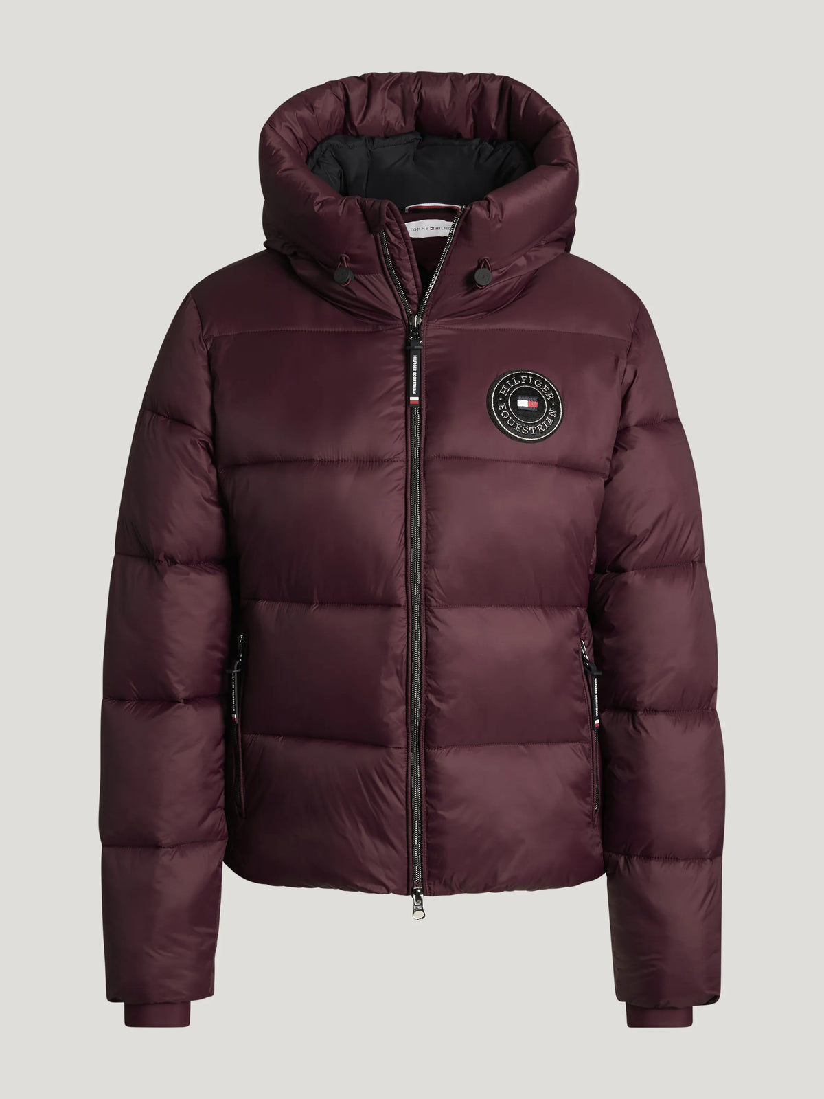 Tommy Hilfiger Equestrian Glendale Women Puffer Jacket DEEP BURGUNDY