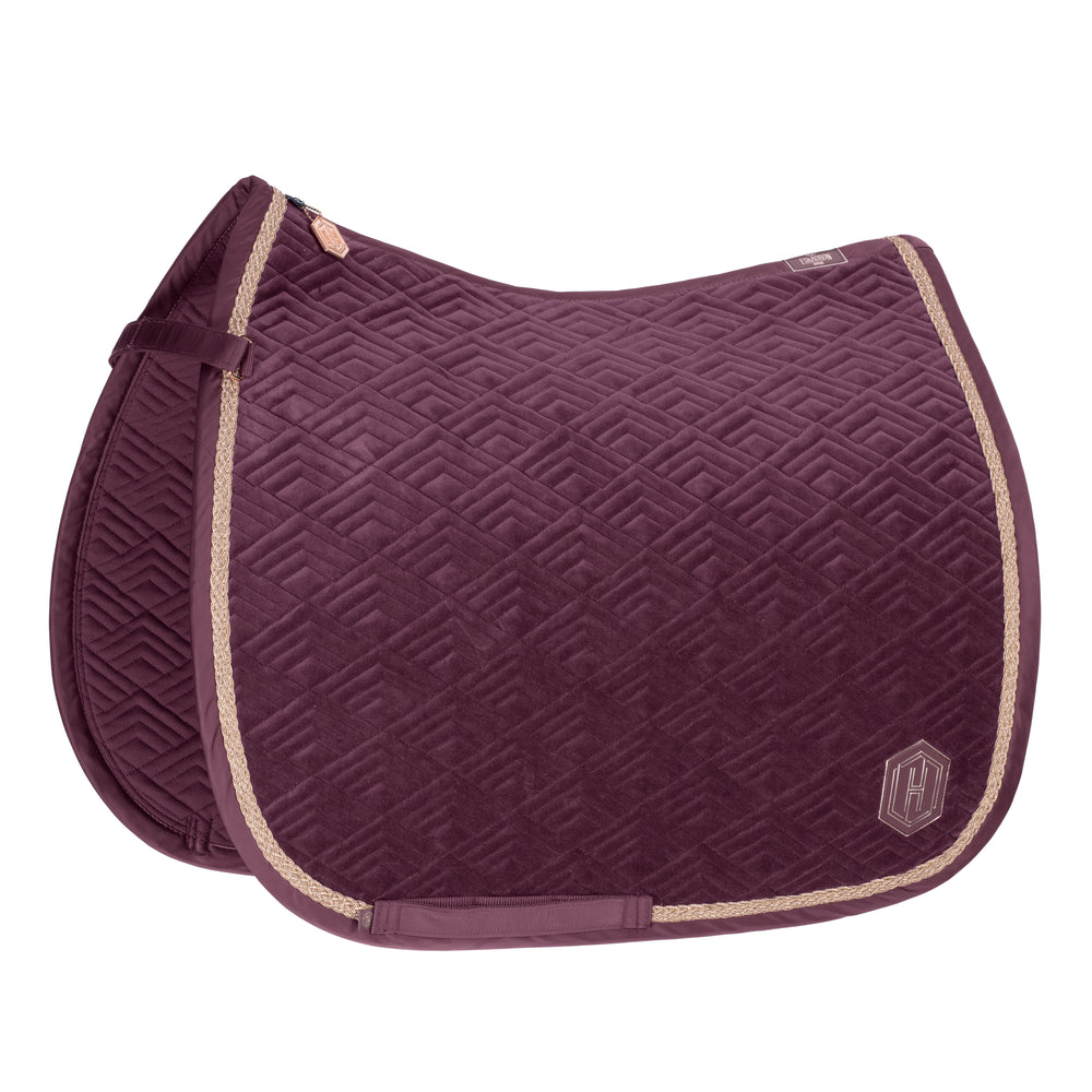 Eskadron Heritage AW23 Velvet Emblem Saddle-pad - Cassis