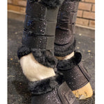Kingsland Norry Faux Edge Glitter Brushing Boots - Black