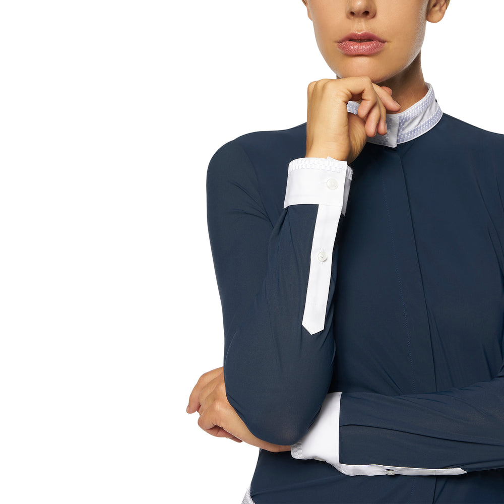 Cavalleria Toscana Elegant Embroidery Shirt - Navy
