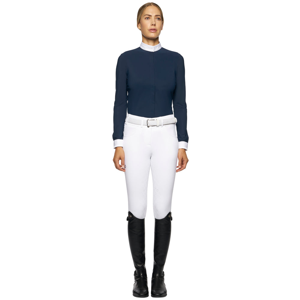 Cavalleria Toscana Elegant Embroidery Shirt - Navy