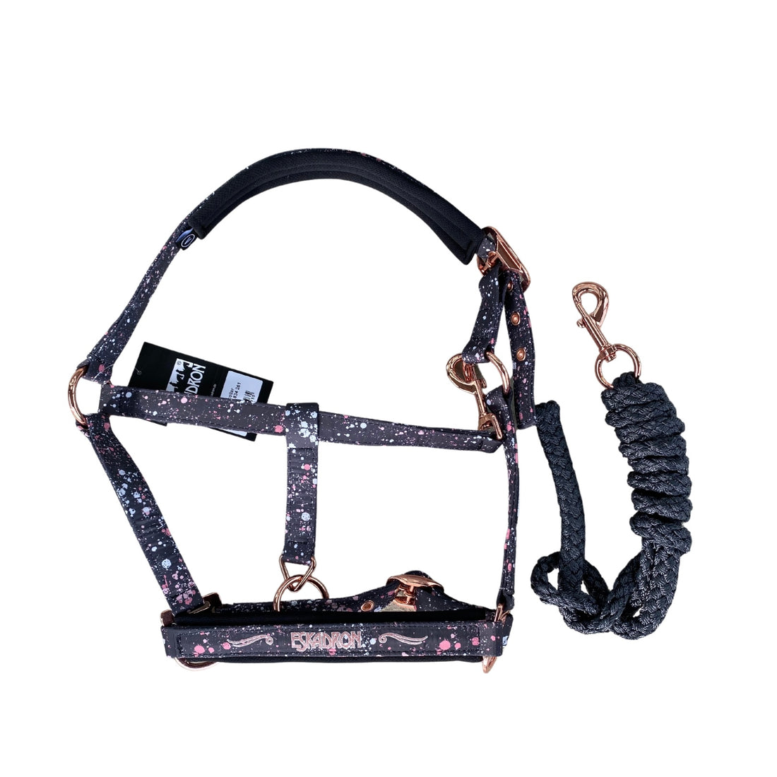 Eskadron 2021 Graffiti Glossy Head-collar &amp; Lead-rope Set - Stormy Rose