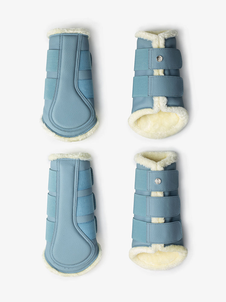 PS OF Sweden SS22 Faux Fur Boots - Stone Blue
