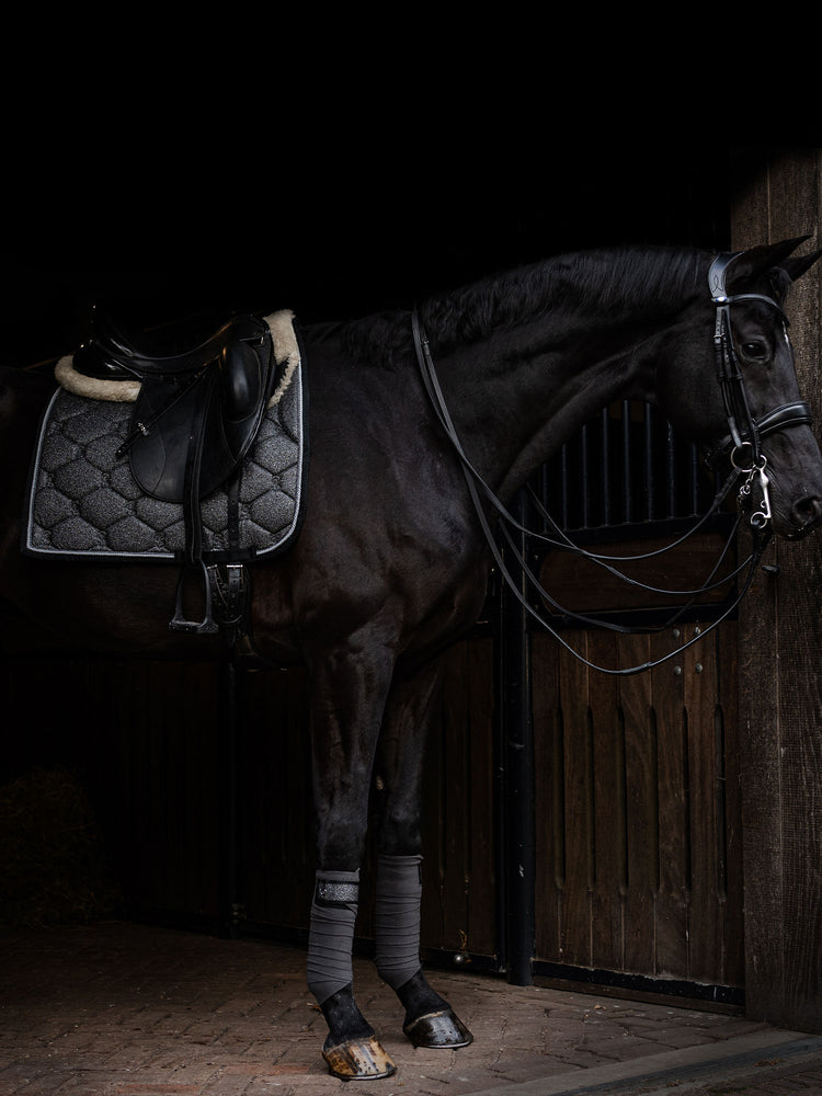 PS OF Sweden Limited Edition Christmas Stardust Saddle Pad - Gun metal