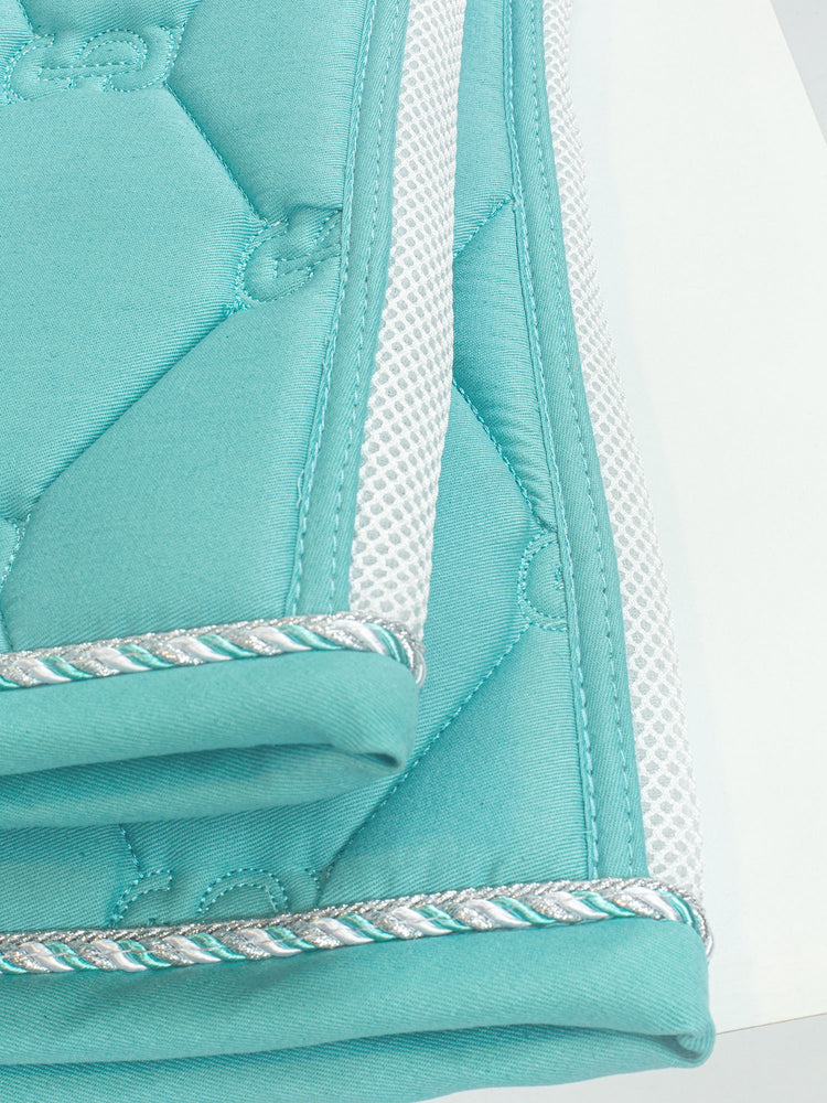 PS OF Sweden AW22 Limited Edition Cotton Signature Saddle-pad - Turquoise