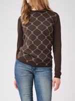 PS OF Sweden AW21 Linnea Knit Sweatshirt - Coffee
