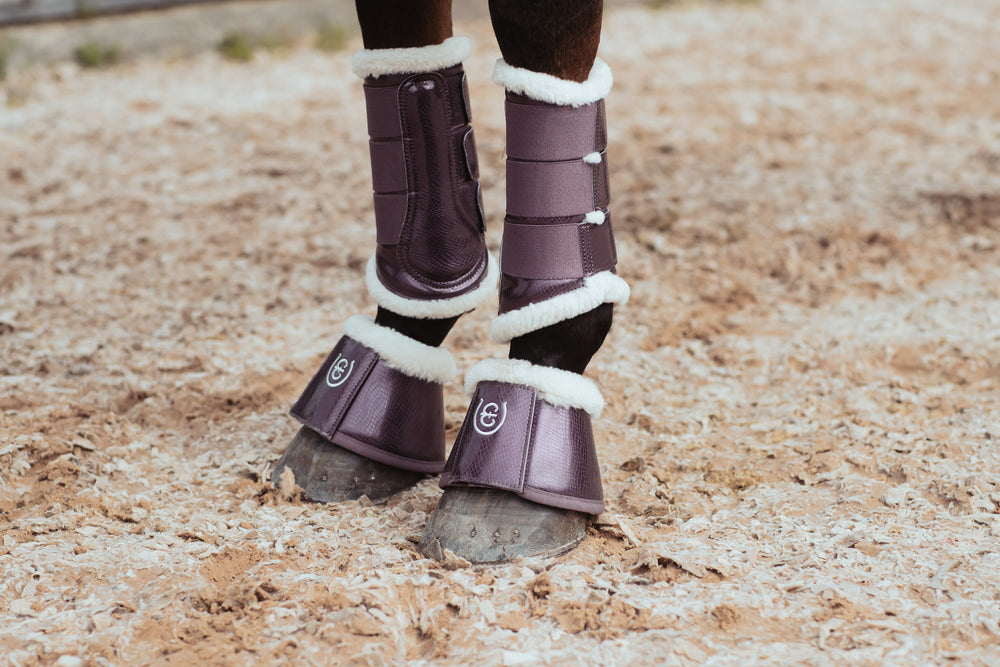 Equestrian Stockholm AW21 Orchid Bloom Faux Fur Boots
