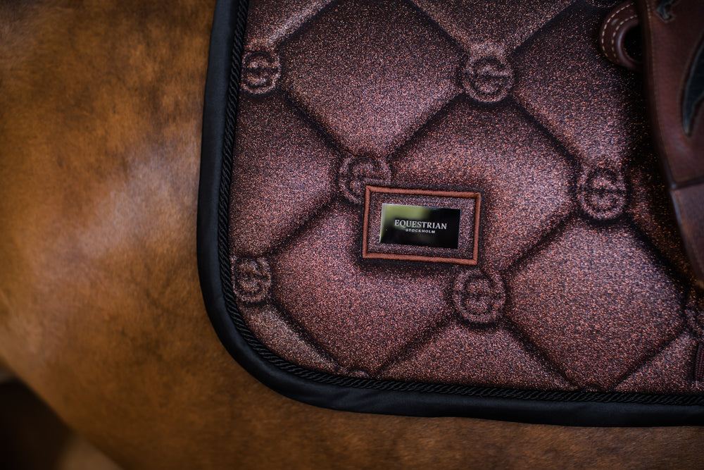 Equestrian Stockholm AW21 Mahogany Glimmer Saddle-pad - Dressage