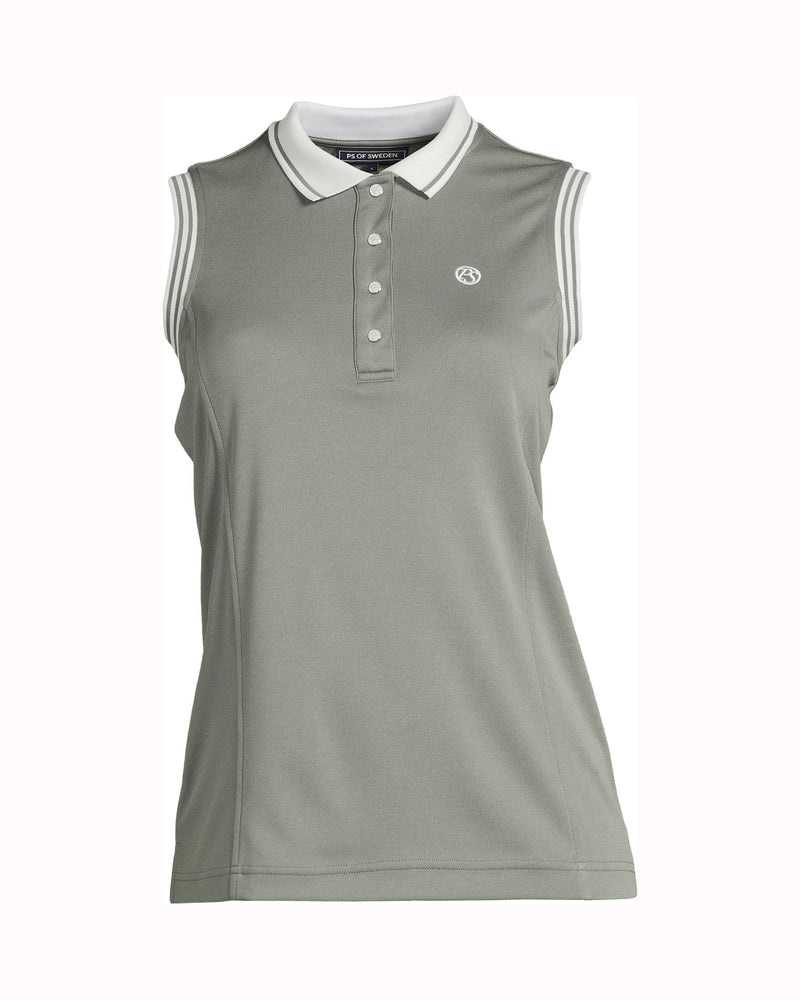 PS OF Sweden Limited SS21 Minna Sleeveless Polo - Sand & Thyme