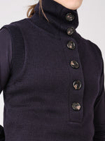 PS OF Sweden AW21 Ria Buttoned Knit Vest - Navy