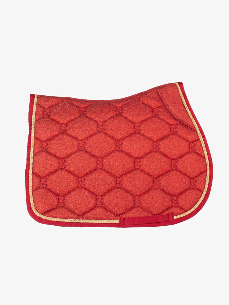 PS OF Sweden Limited Edition Christmas Stardust Saddle Pad - Dark Red