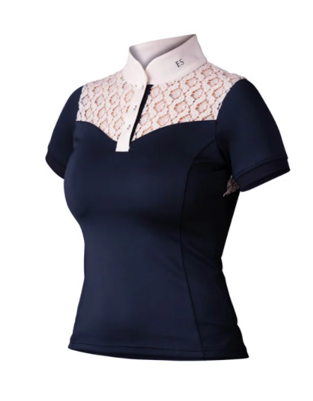 Equestrian Stockholm Competition Shirt - White/Navy
