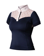 Equestrian Stockholm Competition Shirt - White/Navy