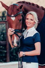 Equestrian Stockholm Competition Shirt - White/Navy