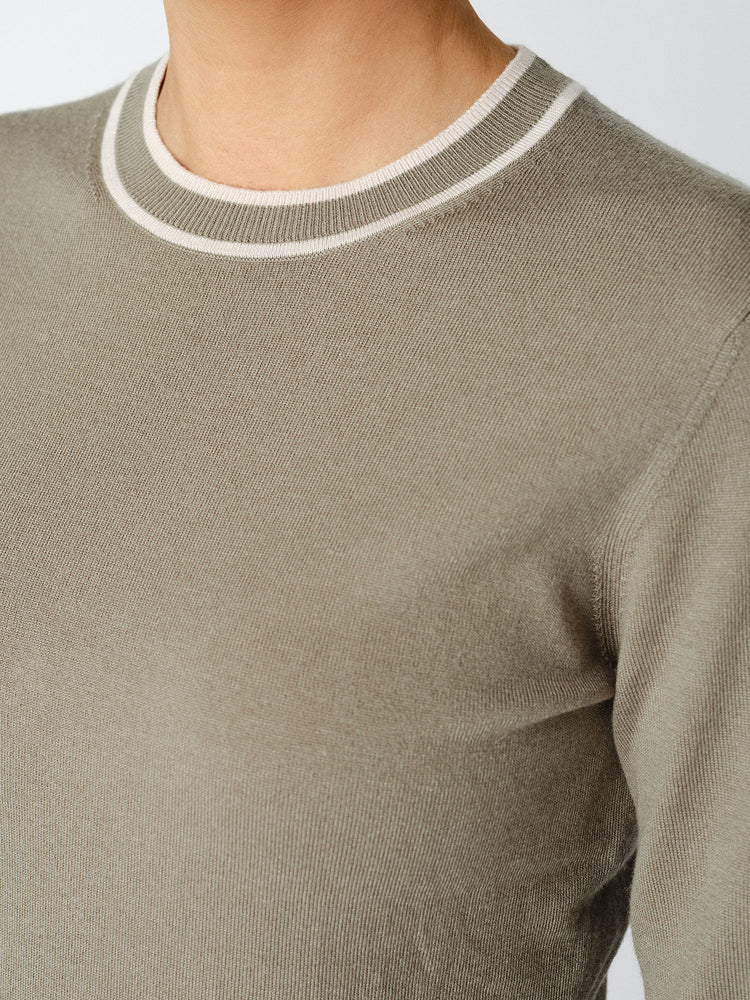 PS OF Sweden SS22 Silva Sweatshirt - Khaki