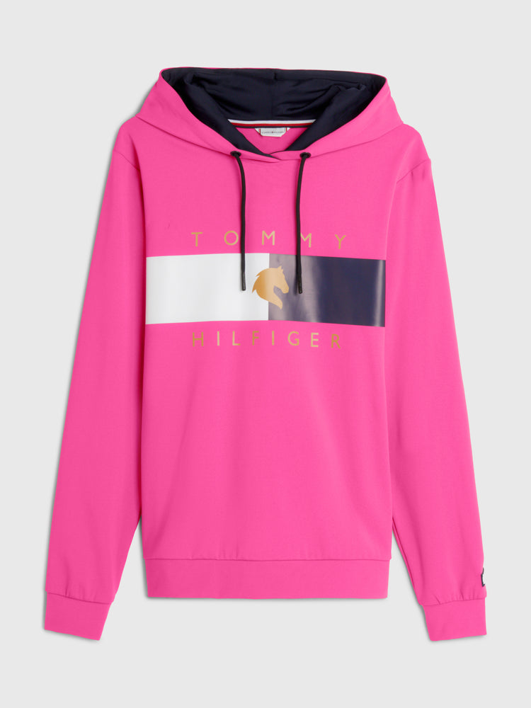 Tommy Equestrian SS23 Performance Hoodie - Hot Magenta