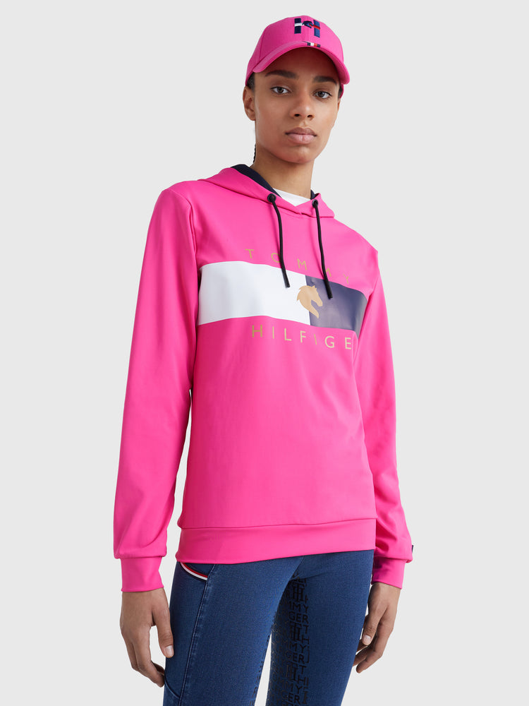Tommy Equestrian SS23 Performance Hoodie - Hot Magenta