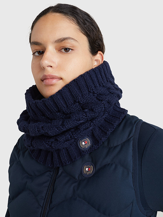 Tommy Hilfiger AW22 Cable Neck-warmer - Navy