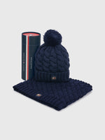 Tommy Hilfiger AW22 Cable Neck-warmer - Navy