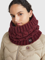 Tommy Hilfiger AW22 Cable Neck-warmer - Burgundy