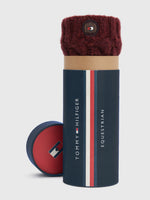 Tommy Hilfiger AW22 Cable Neck-warmer - Burgundy