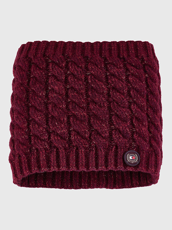 Tommy Hilfiger AW22 Cable Neck-warmer - Burgundy